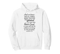 All Things Work Together For Good Romans 8:28 Versículo de la Biblia Sudadera con Capucha