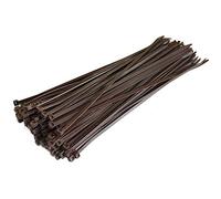 All Trade Direct - Bridas (300 mm x 4,8 mm, 100 unidades), color marrón oscuro