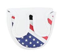 All - Weather Mallet Putter Case | Snap - Fastener Protector for Sports Equipment | PU Leather Headcover for Rainy Days/Practice/Storage | Thick Plush Lining (Large semicircular Double Ears)