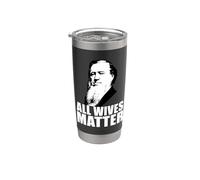 ALL WIVES MATTER Poligamia Memes Mormones Divertidos Vaso térmico de acero inoxidable de doble pared