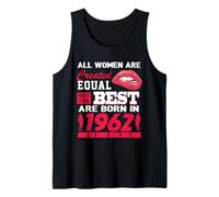 All Women Are Born In 1962 64 Years Old Funny 64th Birthday Camiseta sin Mangas