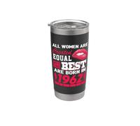 All Women Are Born In 1962 64 Years Old Funny 64th Birthday Vaso térmico de acero inoxidable de doble pared