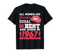 All Women Are Born In 1967 59 Years Old Funny 59th Birthday Camiseta