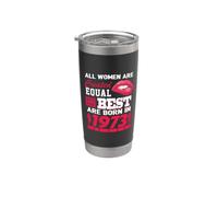 All Women Are Born In 1973 53 Years Old Funny 53rd Birthday Vaso térmico de acero inoxidable de doble pared
