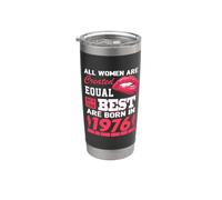 All Women Are Born In 1976 50 Years Old Funny 50th Birthday Vaso térmico de acero inoxidable de doble pared