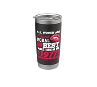 All Women Are Born In 1977 49 Years Old Funny 49th Birthday Vaso térmico de acero inoxidable de doble pared