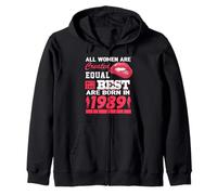 All Women Are Born In 1989 37 Years Old Funny 37th Birthday Sudadera con Capucha