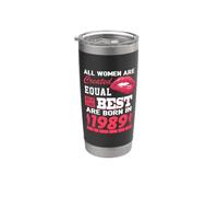 All Women Are Born In 1989 37 Years Old Funny 37th Birthday Vaso térmico de acero inoxidable de doble pared