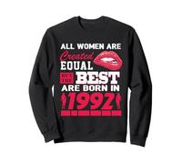 All Women Are Born In 1992 34 Years Old Funny 34th Birthday Sudadera