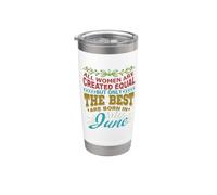 All Women Are Born in June Birthday For Women Girl Vaso térmico de acero inoxidable de doble pared