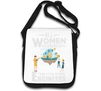 All Women are Created Equal Then A Few Become Engineers Bolso de hombro blanco, White, Talla única
