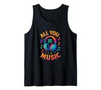 All You Is Music DJ Lover Beat Makers Productor Musical para Hombre Camiseta sin Mangas