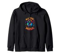 All You Is Music DJ Lover Beat Makers Productor Musical para Hombre Sudadera con Capucha