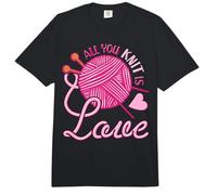 All You Knit Is Love - Juego de Notas para Tejer Comfort Colors Adult Heavyweight T-Shirt