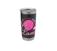 All You Knit Is Love - Juego de notas para tejer Vaso térmico de acero inoxidable de doble pared