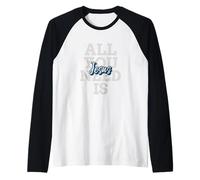 All You Need IS Jesus, declaración Cristiana Camiseta Manga Raglan