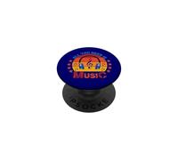 All You Need Is Music Retro Auriculares Clave de Sol PopSockets PopGrip Adhesivo