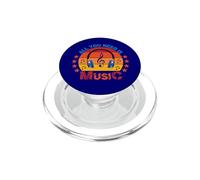 All You Need Is Music Retro Auriculares Clave de Sol PopSockets PopGrip para MagSafe