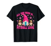 All You Need Is Pitbull Love Dog Mama GNOME For Pittie Mom Camiseta
