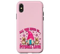 All You Need Is Pitbull Love Dog Mama GNOME For Pittie Mom Carcasa para iPhone X/XS