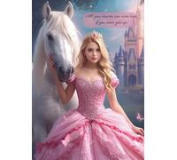 All Your Dreams Can Come True, If You Never Give Up: Inspirational Lined Journal for Girls - A4 School Notebook with 120 Pages, Pink Princess Cover