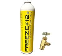 All4sale - Envase Freeze +12A + Válvula Gas Refrigerante Orgánico Ecológico, compatible con R134A R12, Envase Desechable 1000ml, peso NETO 420g para sistemas de aire acondicionado de automóviles