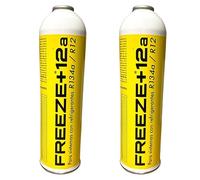 ALL4SALE Gas Refrigerante Orgánico Freeze +12A, Pack 2 Envases, 420g por Envase, Compatible con Sistemas R134a/R12, para Aire Acondicionado de Automóviles, Uso Profesional