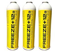 All4sale - PACK 3 Envases FREEZE +12A Gas Refrigerante Orgánico Ecológico, compatible con R134a/R12, 420g cada envase, Envase desechable 1000ml para sistemas de aire acondicionado de automóviles