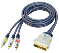 All4u bbvm11-1,5l blue series - cable adaptador 3 rca macho a scart (1