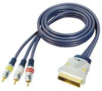 All4u blue series bbv75-1,5sl - cable euroconector/rca - macho/macho (