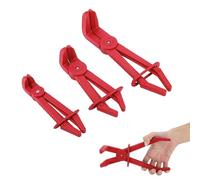 ALLACIÓN DE CONJUNTA DE ALLACIÓN DE MANGUERA, 3pcs Plastic Flexible Hose Hool Tool Set Brawe Fuel Line Waterlamps Kit de aluminio para usar líneas de manguera onclexibles, frenos, (rojo)