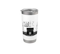 Allah nombres en árabe, Alhamdulillah Muslim, ya Allah islam Vaso térmico de acero inoxidable de doble pared