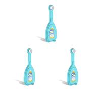 Allayu 3 Set di Cepillo de en forma de U de silicona de mano Boquilla para niños enteros de doble cara Limpieza infantil ancha Suministros de viaje Verde