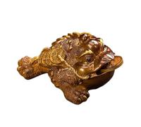 Allayu Accesorio para juego de té, figurita de rana dinero Feng Shui para la buena suerte y la prosperidad, resistente y duradera. Sapo que vierte agua caliente, Oro