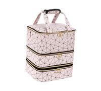 Allayu Bolsa de hombro para esmaltes de uñas con organizador de 3 capas con capacidad para 84 botellas, ideal para todos los accesorios de uñas, lo que