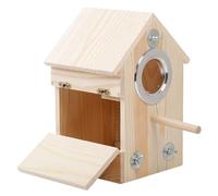 Allayu Caja de cría para periquitos, casa de para Madera para pájaros con Apertura Lateral para un fácil Mantenimiento, Caja cría para Loros, Nido para Loros, etc. Fomenta el Comportamiento Natural y