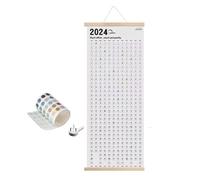 Allayu Calendario de pared anual Simplifica tu vida 2024: una solución sencilla para la gestión del tiempo. El calendario de pared 2024 abarca enero a diciembre Incluye vertical