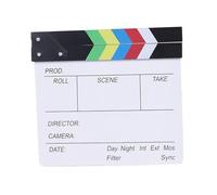 Allayu Claqueta de para Madera para Cine, Ideal para escenas de acción, Ideal para directores Cine Profesionales. Mini claqueta para Madera Duradera, Vistoso, 20x20cm
