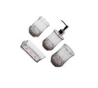 Allayu Dispensador de loción acrílico duradero para baño con soporte para cepillo de dientes, jabonera, para hotel y oficina. 1 jabonera. Viaje negocios, Negro