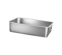 Allayu El Espacio más Grande de la Caja de Arena Jumbo también es Adecuado para Gatitos. La Bandeja Arena Metal integrada facilita Limpieza. Bandeja para Gatos Grandes y Gatos, Plata, 32x22x10cm