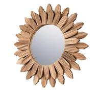 Allayu Espejos Decorativos de Pared para tocador, Espejos Decorativos para Espacios habitables con artesanía, Encanto rústico para Cada Estilo, Espejo para Colgar en