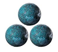 Allayu Juego de 3 llamativas Bolas Decorativas de Mosaico Vidrio, Cuencos, cestas y jarrones. Un Brillo Brillante y Atractivo Que añade Encanto y Vida a Cualquier rincón, Azul, 10cm