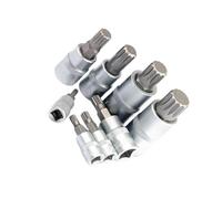 Allayu Juego de 8 puntas de vaso 4 mm y 16 mm, M4, M5, M6, M8, M10 y M14, pulido, con marcado tamaño fácil leer y acabado cromado. Destornillador hexagonal.