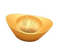 Allayu Lingote de Oro Decorativo para, Coleccionable, con Escena de Feng Shui, Estatua para el Festival Primavera, para Festivales Año Nuevo y Adornos Oficina, Estilo C