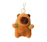 Allayu Llavero de peluche de capibara suave con colgante para bolso, ideal para los amantes los capibaras. Con tecnología bordado eléctrico y costuras finas. ¡No te desagradará! Llavero peluche