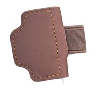 Allayu Marcapáginas de piel personalizado con soporte. Diseño elegante, ultraelástico y resistente. Ideal para amantes de los libros, lectores y viajeros, marrón