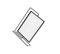 Allayu Marco de fotos acrílico giratorio de 360 grados para exhibiciones, restaurantes y decoración del hogar. Marco fotos metal transparente para oficina. Decoración, Negro, 27.6 x 21 x 7 cm