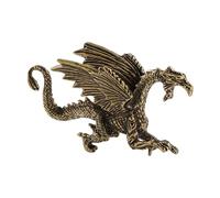Allayu Mini dragón de latón, artesanía, Adorno de Cobre Puro, Escultura Recuerdo, Mini Escultura dragón, Adorno Animal Cobre Puro Antiguo, artesanía, decoración Recuerdo
