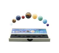 Allayu Modelo de Piedra de 9 Planetas, artesanía de Cristal Natural con Efectos calmantes y limpiadores, Sistema Solar Natural, Bola de Cristal para Oficina