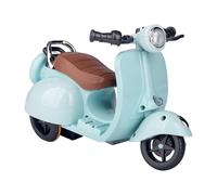 Allayu Motocicleta eléctrica simulada para hámsteres Que combina iluminación y Sonido para un Tiempo de Juego más Feliz, Coche de Juguete Giratorio y Llamativo ABS, Azul